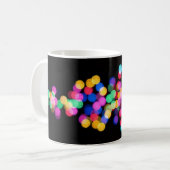 Blurende Weihnachtsbeleuchtung Kaffeetasse (Vorderseite Links)