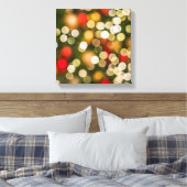 Blurende Weihnachtsbeleuchtung Leinwanddruck (Insitu (Schlafzimmer))