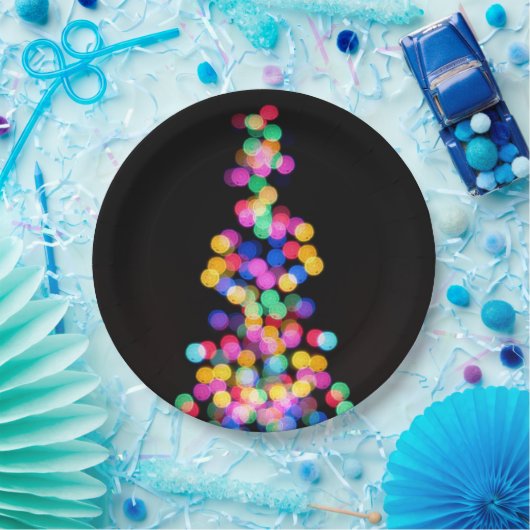 Blurende Weihnachtsbeleuchtung Pappteller (Party)