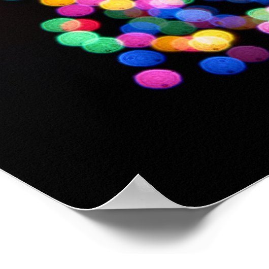 Blurende Weihnachtsbeleuchtung Poster (Ecke)