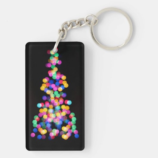 Blurende Weihnachtsbeleuchtung Schlüsselanhänger (Rückseite)