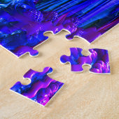 Blurple Plue Fraktal-Landschaftspuzzle Puzzle (Seite)