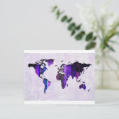 Blurple Streifenkarte Postkarte (Stehend Vorderseite)