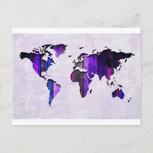 Blurple Streifenkarte Postkarte (Vorderseite)