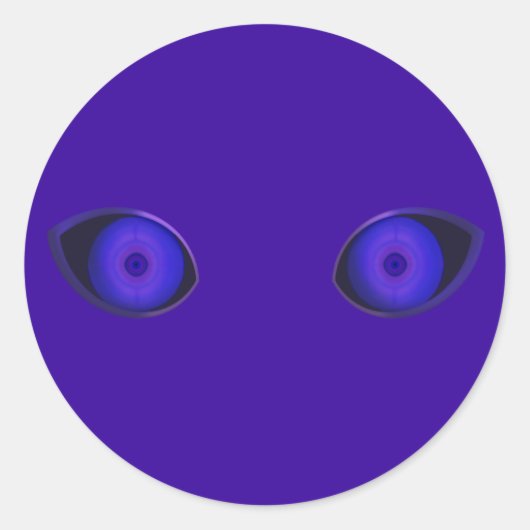 Blurple Very Evil Eyes Runder Aufkleber (Vorderseite)