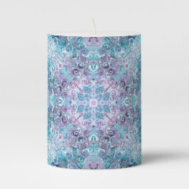 Blurple-Wirbel Stumpenkerze