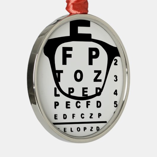 Blurr Augen-Test-Diagramm Silbernes Ornament (Rechts)
