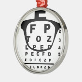 Blurr Augen-Test-Diagramm Silbernes Ornament (Links)