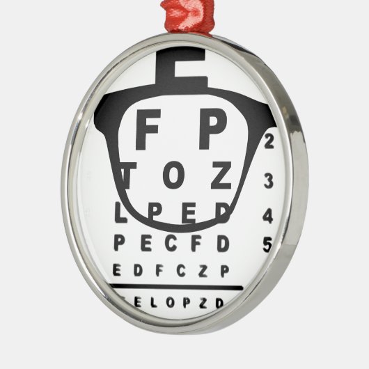 Blurr Augen-Test-Diagramm Silbernes Ornament (Links)