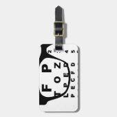 Blurr Eye Test Chart Gepäckanhänger (Vorderseite vertikal)