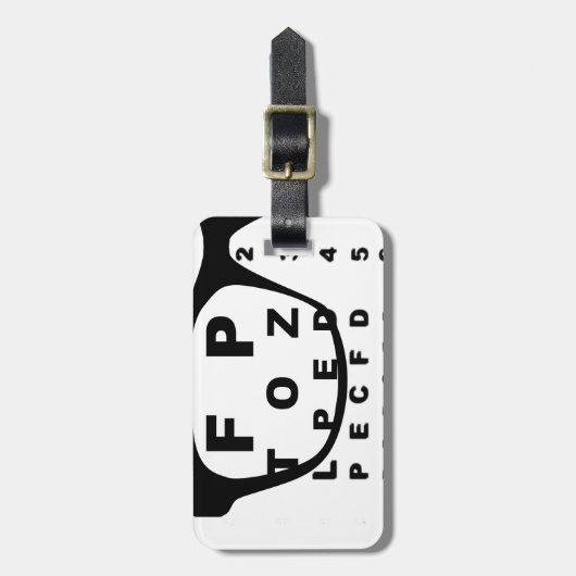 Blurr Eye Test Chart Gepäckanhänger (Vorderseite vertikal)