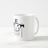 Blurr Eye Test Chart Kaffeetasse (VorderseiteRechts)