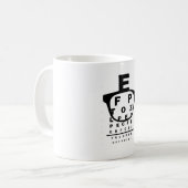 Blurr Eye Test Chart Kaffeetasse (Vorderseite Links)