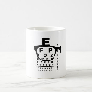 Blurr Eye Test Chart Kaffeetasse