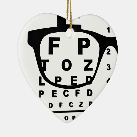 Blurr Eye Test Chart Keramikornament (Rechts)