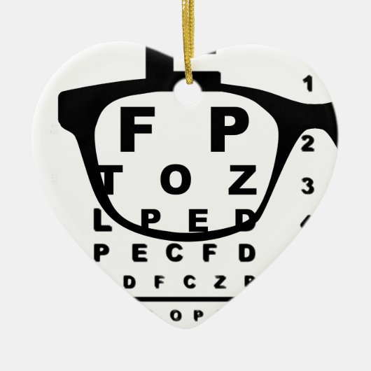 Blurr Eye Test Chart Keramikornament (Vorne)