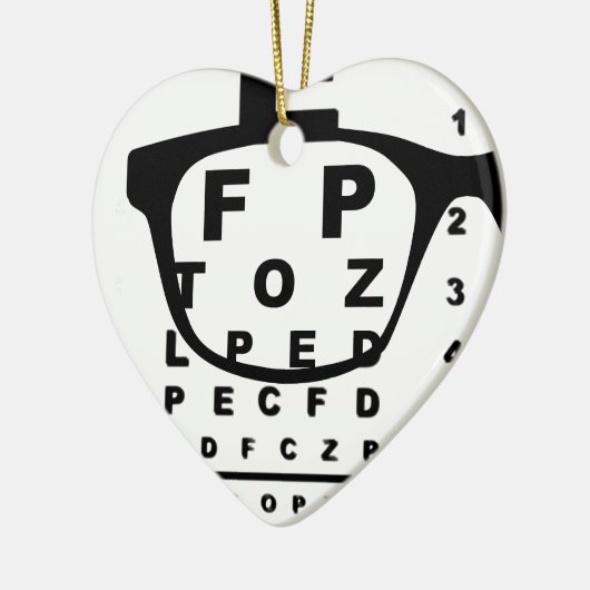 Blurr Eye Test Chart Keramikornament (Links)
