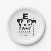 Blurr Eye Test Chart Pappteller (Vorderseite)
