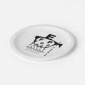 Blurr Eye Test Chart Pappteller (Schrägansicht)