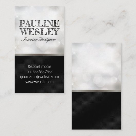 Blurred Bokeh Background Visitenkarte (Vorne/Hinten)