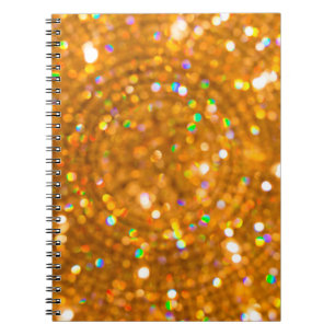 Blurred bokeh Weihnachten goldener Luxus. Notizblock