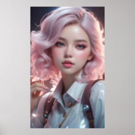 Blurred Girl Portrait 1 Poster