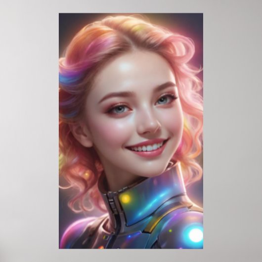 Blurred Girl Portrait 2 Poster (Vorne)