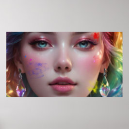 Blurred Girl Portrait 3 Poster