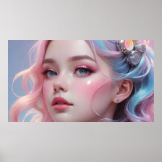 Blurred Girl Portrait 4 Poster (Vorne)