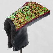 Blurred green and brown small squares or tiles golf headcover (3/4 Vorderseite)