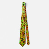Blurred green and brown small squares or tiles krawatte (Vorderseite)