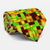 Blurred green and brown small squares or tiles krawatte (Gerollt)