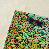 Blurred green and brown small squares or tiles strandtuch (Beispiel)