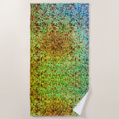 Blurred green and brown small squares or tiles strandtuch (Vorderseite)