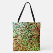 Blurred green and brown small squares or tiles tasche (Vorderseite)