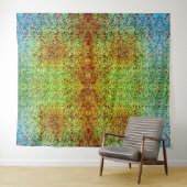 Blurred green and brown small squares or tiles wandteppich (Beispiel (Horizontal))