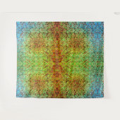 Blurred green and brown small squares or tiles wandteppich (Vorderseite (Horizontal))