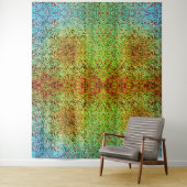 Blurred green and brown small squares or tiles wandteppich (Beispiel)