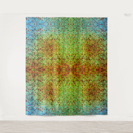 Blurred green and brown small squares or tiles wandteppich