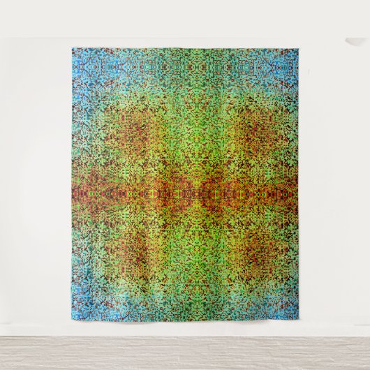 Blurred green and brown small squares or tiles wandteppich (Vorderseite)