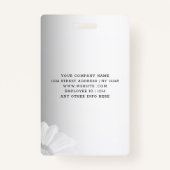 Blurred Grey Background Blurred Gerbera Blume Ausweis (Rückseite)