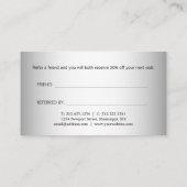 Blurred Grey Background Blurred Gerbera Blume Empfehlungskarte (Rückseite)