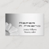 Blurred Grey Background Blurred Gerbera Blume Empfehlungskarte (Vorderseite)