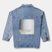 Blurred Grey Background Blurred Gerbera Blume Jeansjacke (Rückseite)