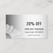 Blurred Grey Background Blurred Gerbera Blume Rabattkarte (Vorderseite)