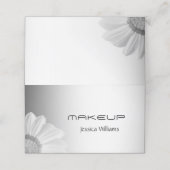 Blurred Grey Background Blurred Gerbera Blume Terminkarte (Außenseite Aufgefaltet)