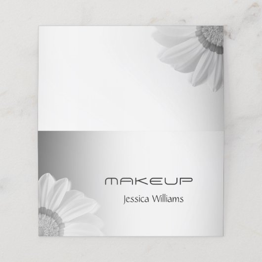 Blurred Grey Background Blurred Gerbera Blume Terminkarte (Außenseite Aufgefaltet)