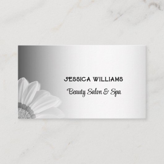 Blurred Grey Background Blurred Gerbera Blume Terminkarte (Vorderseite)