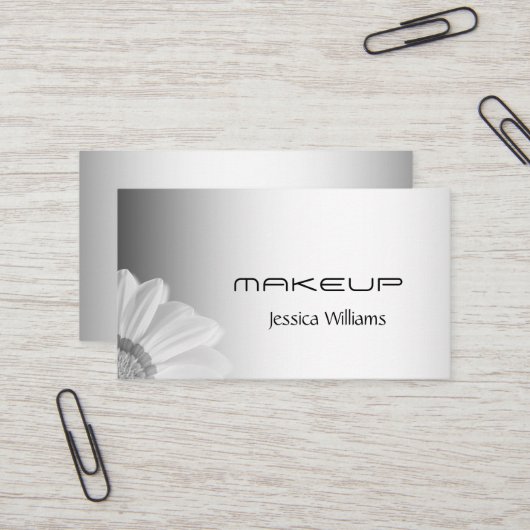 Blurred Grey Background Blurred Gerbera Blume Visitenkarte (Vorderseite/Rückseite Beispiel)