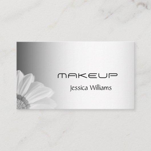 Blurred Grey Background Blurred Gerbera Blume Visitenkarte (Vorderseite)